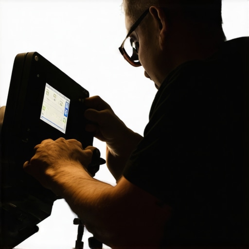 Technicians performing precise windshield repair with laser technology