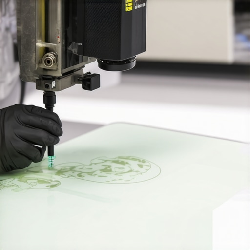 Technician repairing windshield chip with resin in a modern auto shop