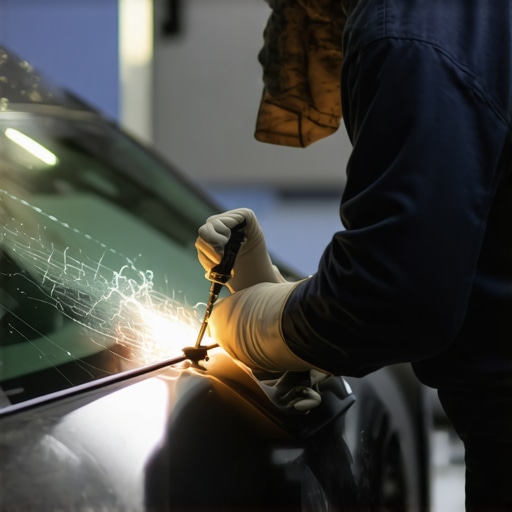 The best way to fix a rock chip on a heated windshield