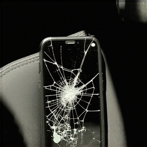 The risk of leaving a phone in a hot car with a cracked screen