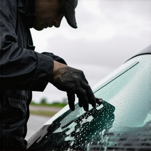 How a mobile glass tech handles rain during a windshield swap
