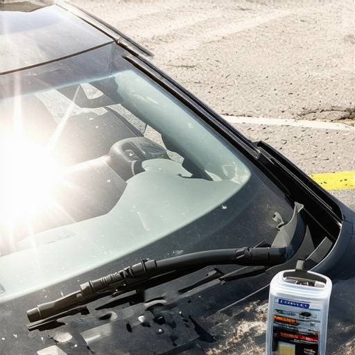 The risk of parking in the sun with a fresh glass repair
