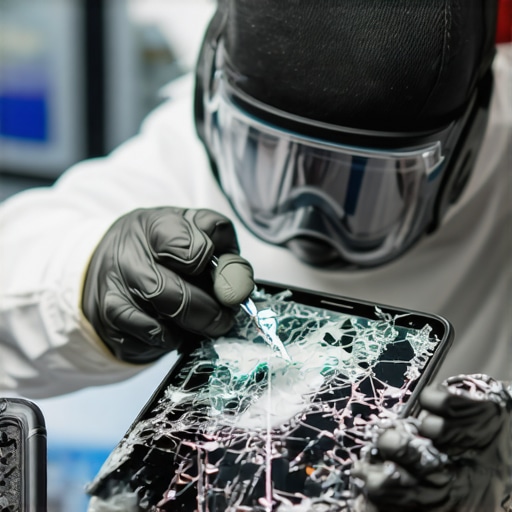 The safest way to clean a shattered smartphone screen