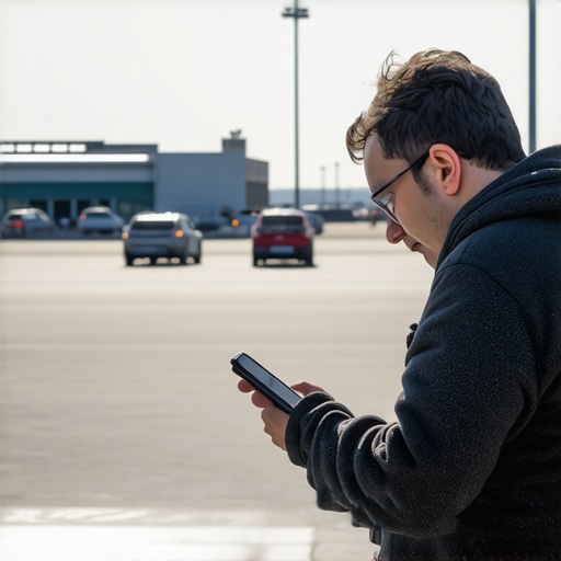 Fixing your cracked screen at the airport parking lot