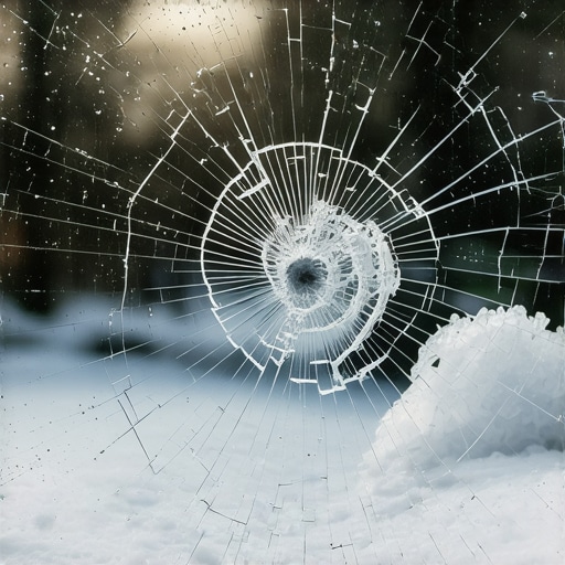 How a tiny rock chip destroys your glass in the winter
