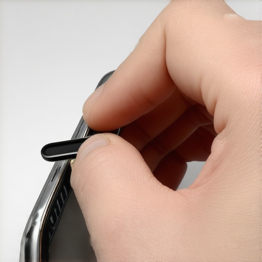 The trick to removing a stuck SIM tray without bending the frame